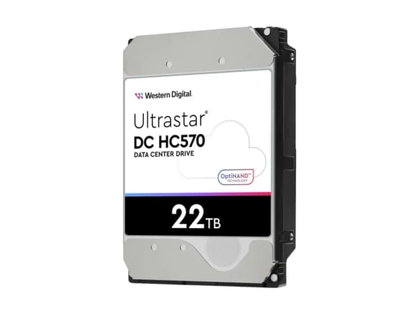 WD Ultrastar DC HC570 - Hårddisk - krypterad - 22 TB - intern - 3,5" - SAS 12Gb/s - 7200 rpm - buffert: 512 MB - Självkrypterande enhet (SED)