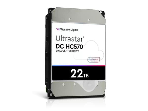 WD Ultrastar DC HC570 - Hårddisk - krypterad - 22 TB - intern - 3,5" - SAS 12Gb/s - 7200 rpm - buffert: 512 MB - Självkrypterande enhet (SED)