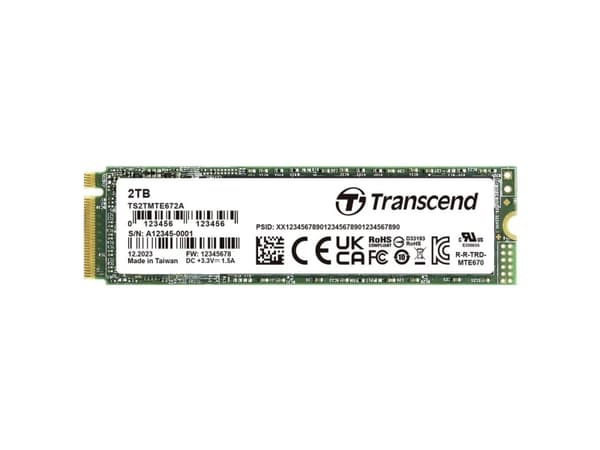 Transcend 2 TB sisäinen PCIe SSD TS2TMTE672A-VS1 (TS2TMTE672A-VS1)