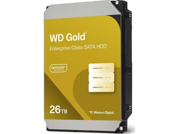 WD Gold - Hårddisk - 24 TB - intern - 3,5" - 7200 rpm - buffert: 512 MB