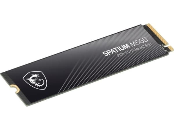 SSD|MSI|SPATIUM M560|1TB|M.2|PCIe Gen5|NVMe|3D NAND|Skrivehastighet 8400 MBytes/sek.|Lesehastighet 10200 MBytes/sek.|TBW 600 TB|MTBF 1500000 timer|S7