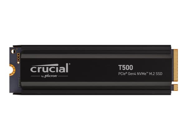 Crucial T500 - SSD - 4 TB - inbyggd - M.2 2280 - PCIe 4.0 x4 (NVMe) - integrerad kylfläns