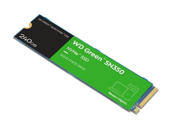 WD Green SN350 NVMe SSD WDS240G2G0C-00AJM0 - SSD - 240 GB - inbyggd - M.2 2280 - PCIe 3.0 x4 (NVMe)