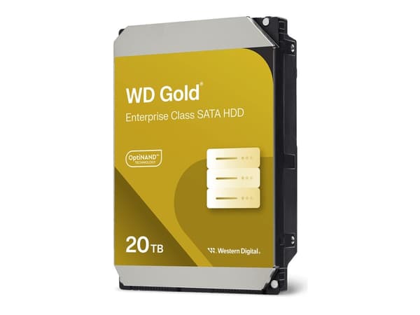 WD Gold - Hårddisk - 20 TB - intern - 3,5" - 7200 rpm - buffert: 512 MB