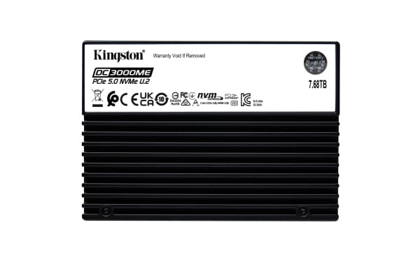 Kingston Technology 7.68TB DC3000ME U.2 PCIe 5.0 NVMe TCG Opal Enterprise SSD, 7.68 TB, U.2, 14000 MB/s