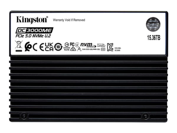 Kingston Technology 15.36TB DC3000ME U.2 PCIe 5.0 NVMe TCG Opal Enterprise SSD, 15.4 TB, U.2, 14000 MB/s