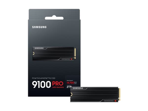 Samsung 9100 PRO MZ-VAP2T0 - SSD - krypterat - 2 TB - inbyggd - M.2 2280 - PCI Express 5.0 x4 (NVMe) - 256 bitars AES - TCG Opal Encryption 2.0 - int