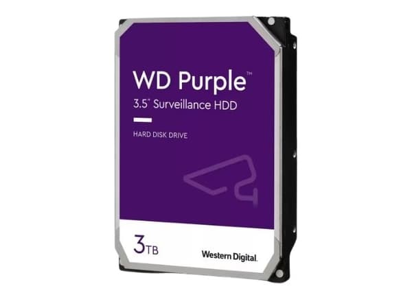 WD Purple WD33PURZ - Hårddisk - 3 TB - övervakning - intern - 3,5" - SATA 6Gb/s - 5400 rpm - buffert: 256 MB