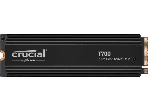 Crucial T700 2TB PCIe SSD med kjøleribbe