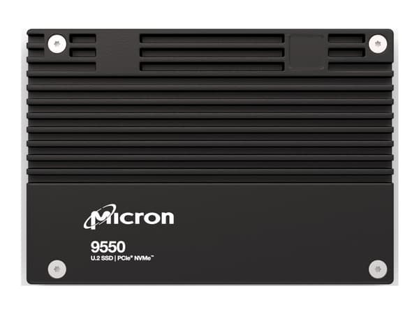 Micron 9550 PRO - SSD - läsningsintensiv, företag - krypterat - 30.72 TB - inbyggd - 2.5" - U.2 PCIe 5.0 x4 (NVMe) - TCG Opal Encryption 2.02 - TAA-k
