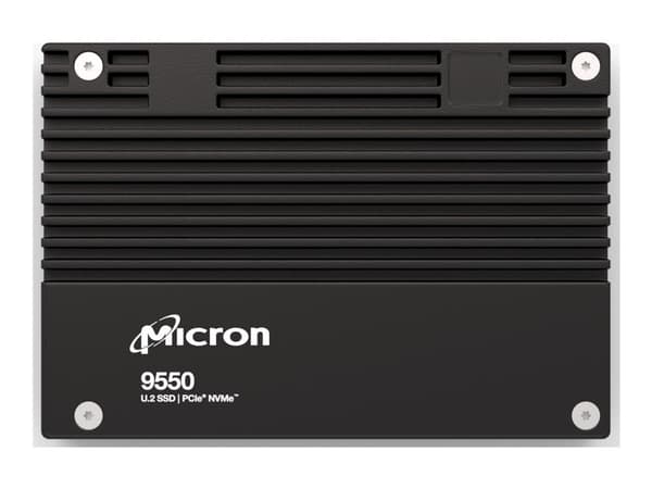 Micron 9550 PRO - SSD - Företag, läsningsintensivt - krypterat - 7.68 TB - inbyggd - 2.5" - U.2 PCIe 5.0 x4 (NVMe) - TCG Opal Encryption 2.0 - TAA-ko