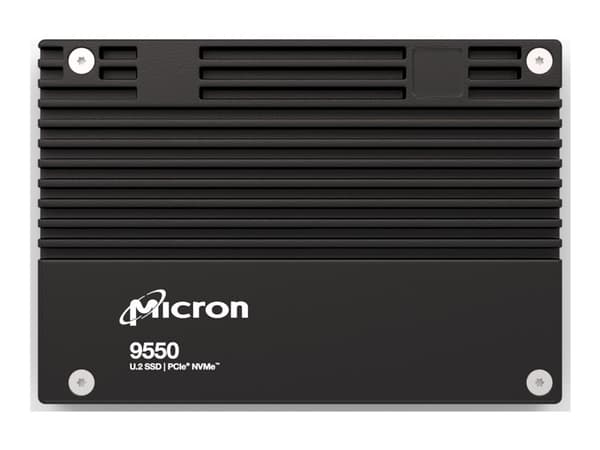 Micron 9550 MAX - SSD - Enterprise, Mixed Use - krypterat - 3.2 TB - inbyggd - 2.5" - U.2 PCIe 5.0 x4 (NVMe) - TCG Opal Encryption 2.02 - TAA-kompati