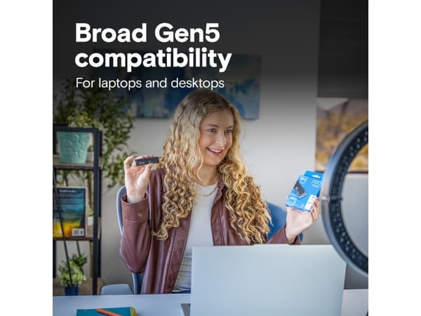 Crucial? P510 1TB PCIe Gen5 NVMe 2280 M.2 SSD-levyasema