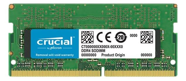 Crucial 8GB DDR4 2666 MT/s (PC4-21300) CL19 SR x8 Unbuffered SODIMM 260pin