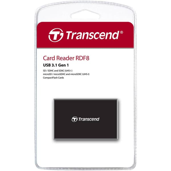 Transcend TS-RDF8K2 Extern minneskortläsare USB 3.2 Gen 1