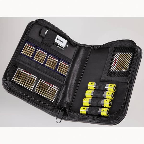 Hama 00047153 Minneskortväska CF-kort, microSD-Kort, miniSD-Kort, MMC Mobil-Kort, SD-Kort, USB-Stick, XQD-Kort Svart