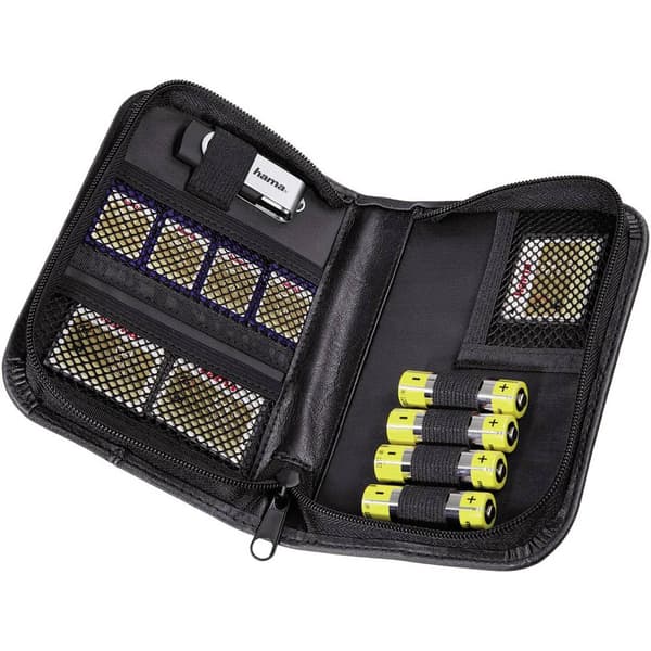 Hama 00047153 Minneskortväska CF-kort, microSD-Kort, miniSD-Kort, MMC Mobil-Kort, SD-Kort, USB-Stick, XQD-Kort Svart