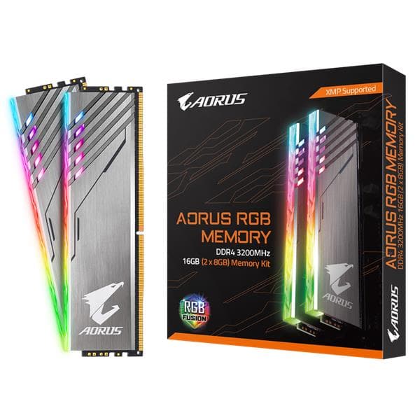 Aorus 16 GB kit 3200 MHz DDR4 RGB, 2x8GB, Without Dummy