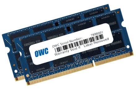 Other World Computing - DDR3 - sett - 16 GB: 2 x 8 GB - SO DIMM 204-pin - 1867 MHz / PC3-14900 - CL11 - 1.35 V - ikke-bufret - ikke-ECC - for Apple i