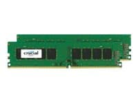 Crucial - DDR4 - sats - 16 GB: 2 x 8 GB - DIMM 288-pin - 2400 MHz / PC4-19200 - CL17 - 1.2 V - ej buffrad - icke ECC
