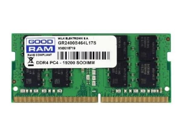 GOODRAM - DDR4 - modul - 4 GB - SO DIMM 260-pin - 2400 MHz / PC4-19200 - CL17 - 1.2 V - ikke-bufret - ikke-ECC