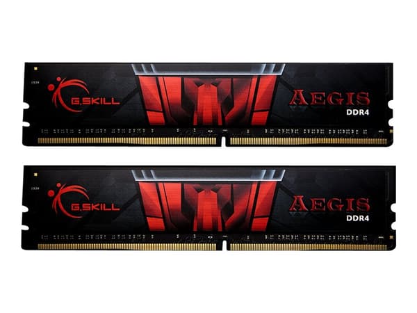 G.Skill AEGIS - DDR4 - sats - 16 GB: 2 x 8 GB - DIMM 288-pin - 2400 MHz / PC4-19200 - CL17 - 1.2 V - ej buffrad - icke ECC