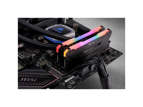 CORSAIR Vengeance RGB PRO - DDR4 - sats - 16 GB: 2 x 8 GB - DIMM 288-pin - 2933 MHz / PC4-23400 - CL16 - 1.35 V - ej buffrad - icke ECC - svart