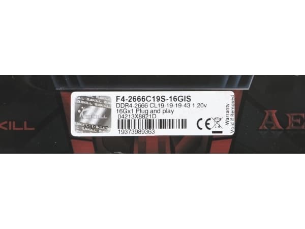 G.Skill AEGIS - DDR4 - modul - 16 GB - DIMM 288-pin - 1333 MHz / PC4-21300 - CL19 - 1.2 V - ikke-bufret - ikke-ECC