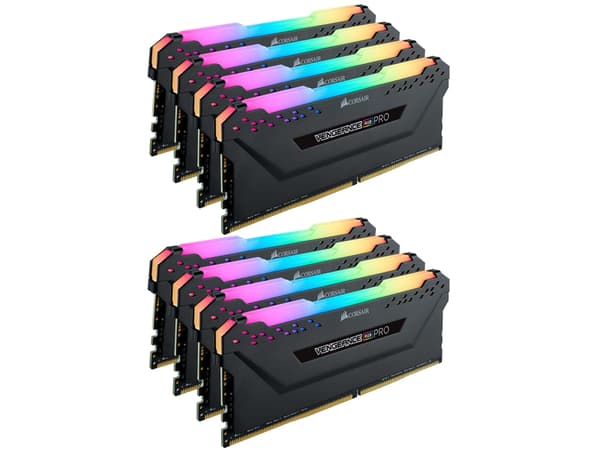 CORSAIR Vengeance RGB PRO - DDR4 - sats - 32 GB: 2 x 16 GB - DIMM 288-pin - 1333 MHz / PC4-21300 - CL16 - 1.2 V - ej buffrad - icke ECC - svart