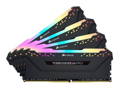 CORSAIR Vengeance RGB PRO - DDR4 - sats - 32 GB: 4 x 8 GB - DIMM 288-pin - 3200 MHz / PC4-25600 - CL14 - 1.35 V - ej buffrad - icke ECC - svart