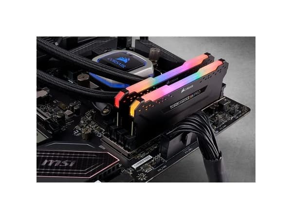 CORSAIR Vengeance RGB PRO - DDR4 - sett - 16 GB: 2 x 8 GB - DIMM 288-pin - 1600 MHz / PC4-25600 - CL16 - 1.35 V - ikke-bufret - ikke-ECC - svart