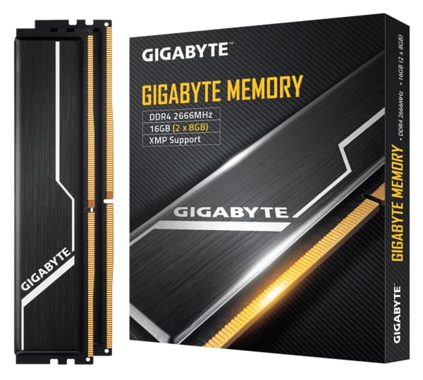 Gigabyte - DDR4 - sett - 16 GB: 2 x 8 GB - DIMM 288-pin - 2666 MHz / PC4-21300 - CL16 - 1.2 V - ikke-bufret - ikke-ECC - svart
