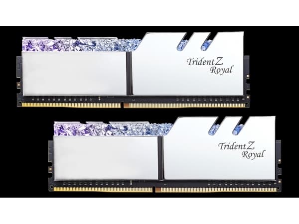 G.Skill Trident Z Royal Series - DDR4 - sett - 16 GB: 2 x 8 GB - DIMM 288-pin - 1800 MHz / PC4-28800 - CL18 - 1.35 V - ikke-bufret - ikke-ECC - sølv