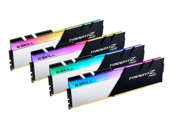 G.Skill TridentZ Neo Series - DDR4 - sett - 64 GB: 4 x 16 GB - DIMM 288-pin - 3200 MHz / PC4-25600 - CL16 - 1.35 V - ikke-bufret - ikke-ECC - børstet