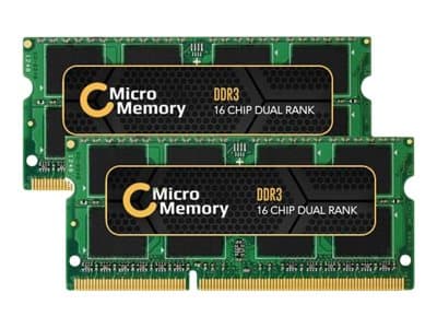 CoreParts - DDR3 - sett - 16 GB: 2 x 8 GB - SO DIMM 204-pin - 1333 MHz / PC3-10600 - 1.5 V - ikke-bufret - ikke-ECC