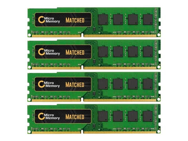 CoreParts - DDR3 - sett - 16 GB: 4 x 4 GB - DIMM 240-pin - 1333 MHz / PC3-10600 - registrert - ECC