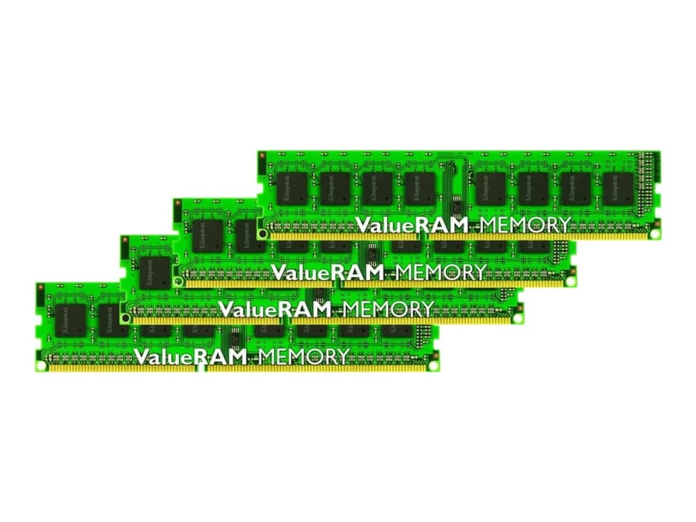 Kingston ValueRAM - DDR3 - kit - 32 GB: 4 x 8 GB - DIMM 240-pin - 1333 MHz / PC3-10600 - CL9 - 1.5 V - ikke-bufret - ikke-ECC