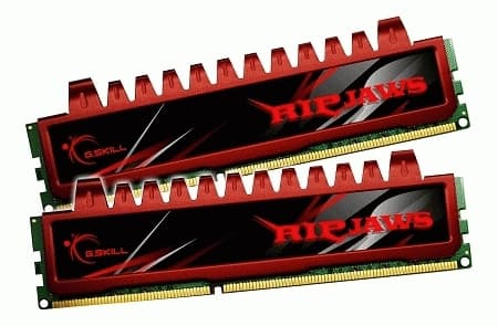 G.Skill Ripjaws - DDR3 - sett - 8 GB: 2 x 4 GB - DIMM 240-pin - 1600 MHz / PC3-12800 - CL9 - 1.5 V - ikke-bufret - ikke-ECC