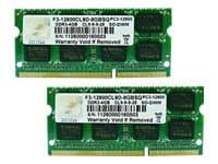 G.Skill SQ Series - DDR3 - sett - 8 GB: 2 x 4 GB - SO DIMM 204-pin - 1600 MHz / PC3-12800 - CL9 - 1.5 V - ikke-bufret - ikke-ECC