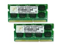 G.Skill SQ Series - DDR3 - sett - 8 GB: 2 x 4 GB - SO DIMM 204-pin - 1600 MHz / PC3-12800 - CL9 - 1.5 V - ikke-bufret - ikke-ECC