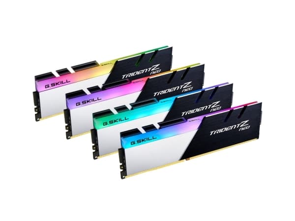 G.Skill TridentZ Neo Series - DDR4 - sett - 32 GB: 4 x 8 GB - DIMM 288-pin - 3600 MHz / PC4-28800 - CL18 - 1.35 V - ikke-bufret - ikke-ECC - børstet
