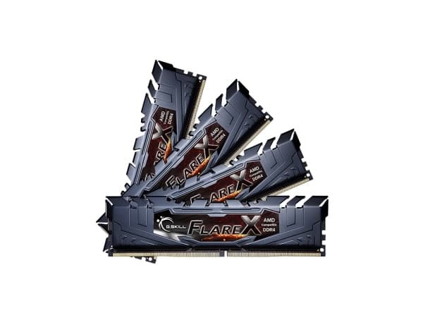 G.Skill Flare X (for AMD) F4-3200C16Q-64GFX, 64 GB, 4 x 16 GB, DDR4, 3200 MHz