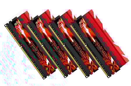 G.Skill TridentX-minne, DDR3, 32 GB, 2400MHz, CL10 (F3-2400C10Q-32GTX)