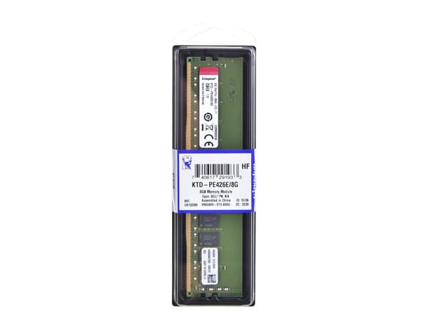 Kingston - DDR4 - modul - 8 GB - DIMM 288-pin - 2666 MHz / PC4-21300 - CL19 - 1.2 V - ikke-bufret - ECC - for Dell Precision 3430 Small Form Factor,