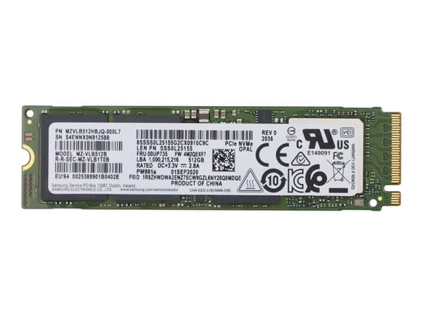 Samsung - SSD - kryptert - 512 GB - intern - M.2 2280 - PCIe 3.0 x4 (NVMe) - TCG Opal Encryption - FRU