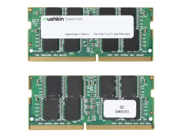 Mushkin Essentials - DDR4 - sett - 64 GB: 2 x 32 GB - SO DIMM 260-pin - 2666 MHz / PC4-21300 - CL19 - 1.2 V - ikke-bufret - ikke-ECC