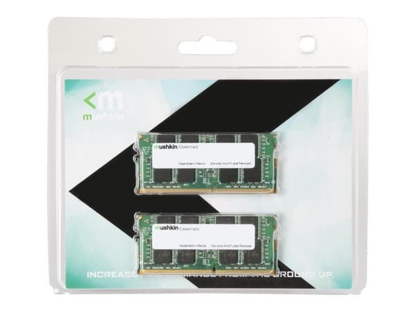 Mushkin Essentials - DDR4 - sett - 64 GB: 2 x 32 GB - SO DIMM 260-pin - 2666 MHz / PC4-21300 - CL19 - 1.2 V - ikke-bufret - ikke-ECC