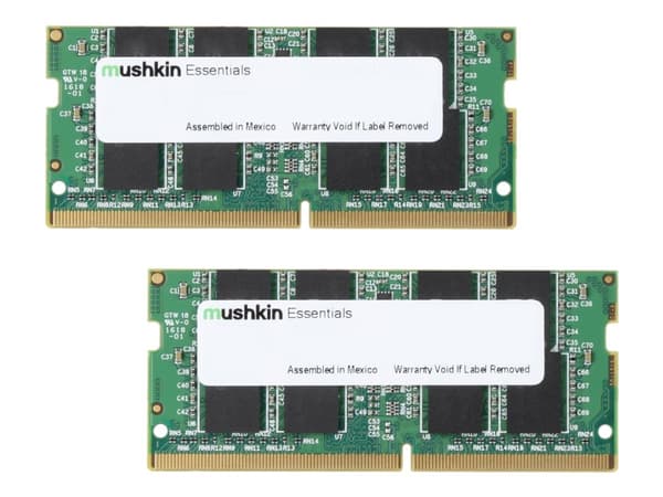 Mushkin Essentials - DDR4 - sett - 64 GB: 2 x 32 GB - SO DIMM 260-pin - 2666 MHz / PC4-21300 - CL19 - 1.2 V - ikke-bufret - ikke-ECC