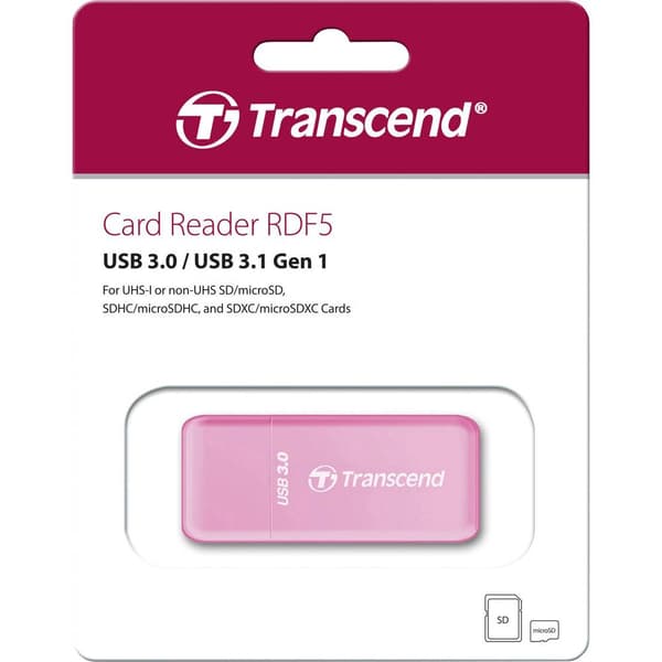Transcend TS-RDF5R Extern minneskortläsare USB 3.2 Gen 1 Rosa