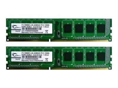 G.Skill NS Series - DDR3 - kit - 4 GB: 2 x 2 GB - DIMM 240-pin - 1333 MHz / PC3-10600 - CL9 - 1.5 V - ikke-bufret - ikke-ECC